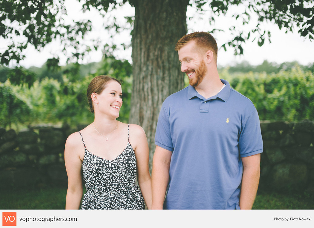 Engagement session at Jonathan Edwards Winery in North Stonington, CT