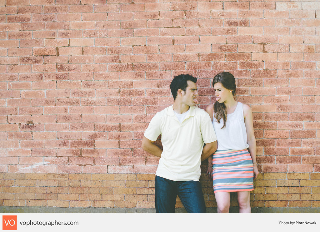 Engagement Session urban type wall