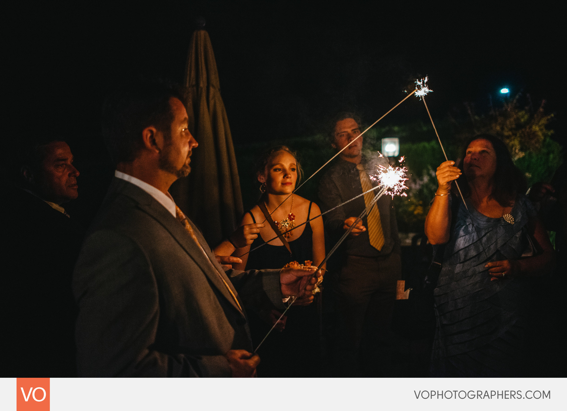 Cascade Wedding Hamden Sparkler Sendoff