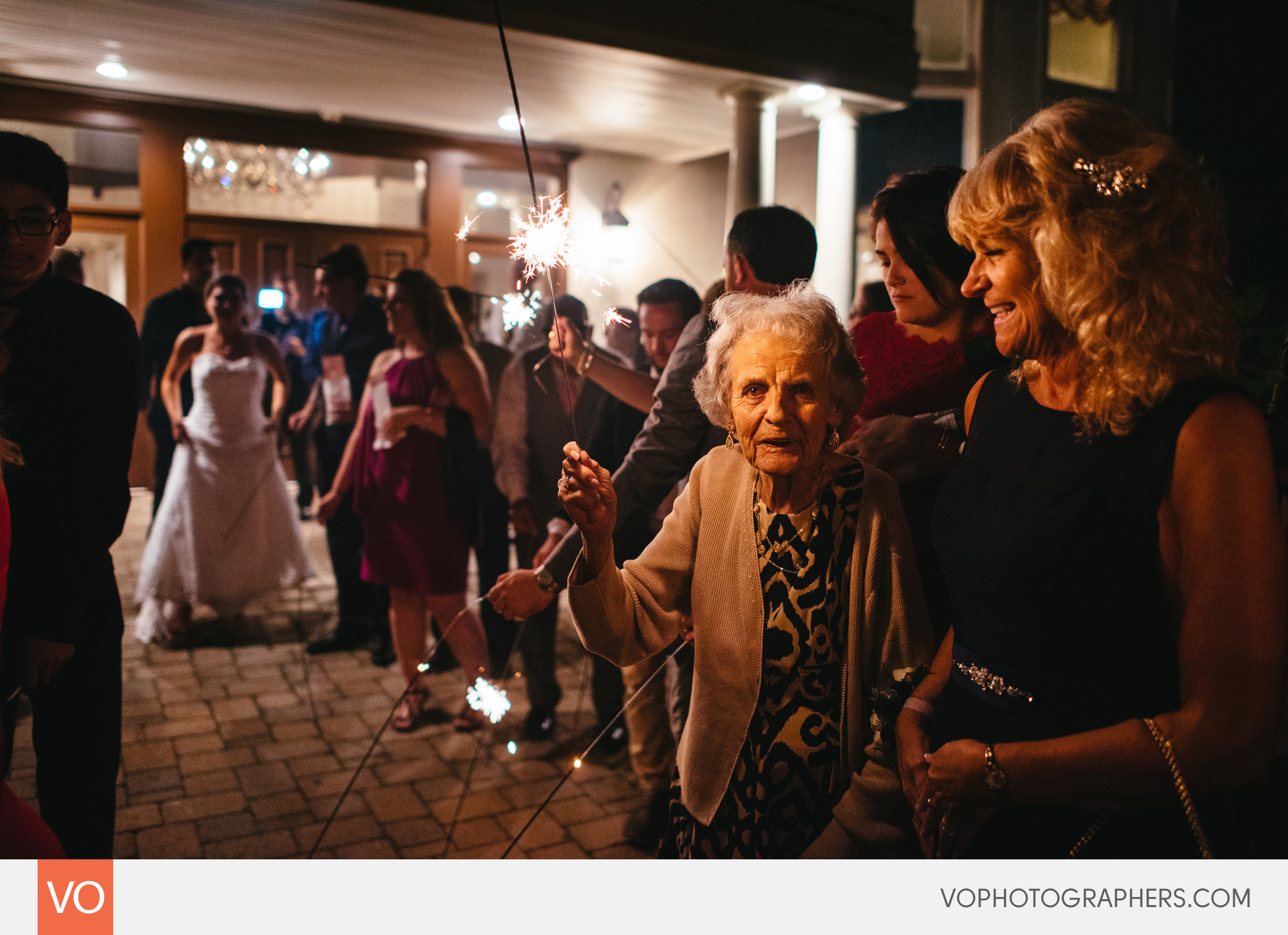 Cascade Wedding Hamden Sparkler Sendoff
