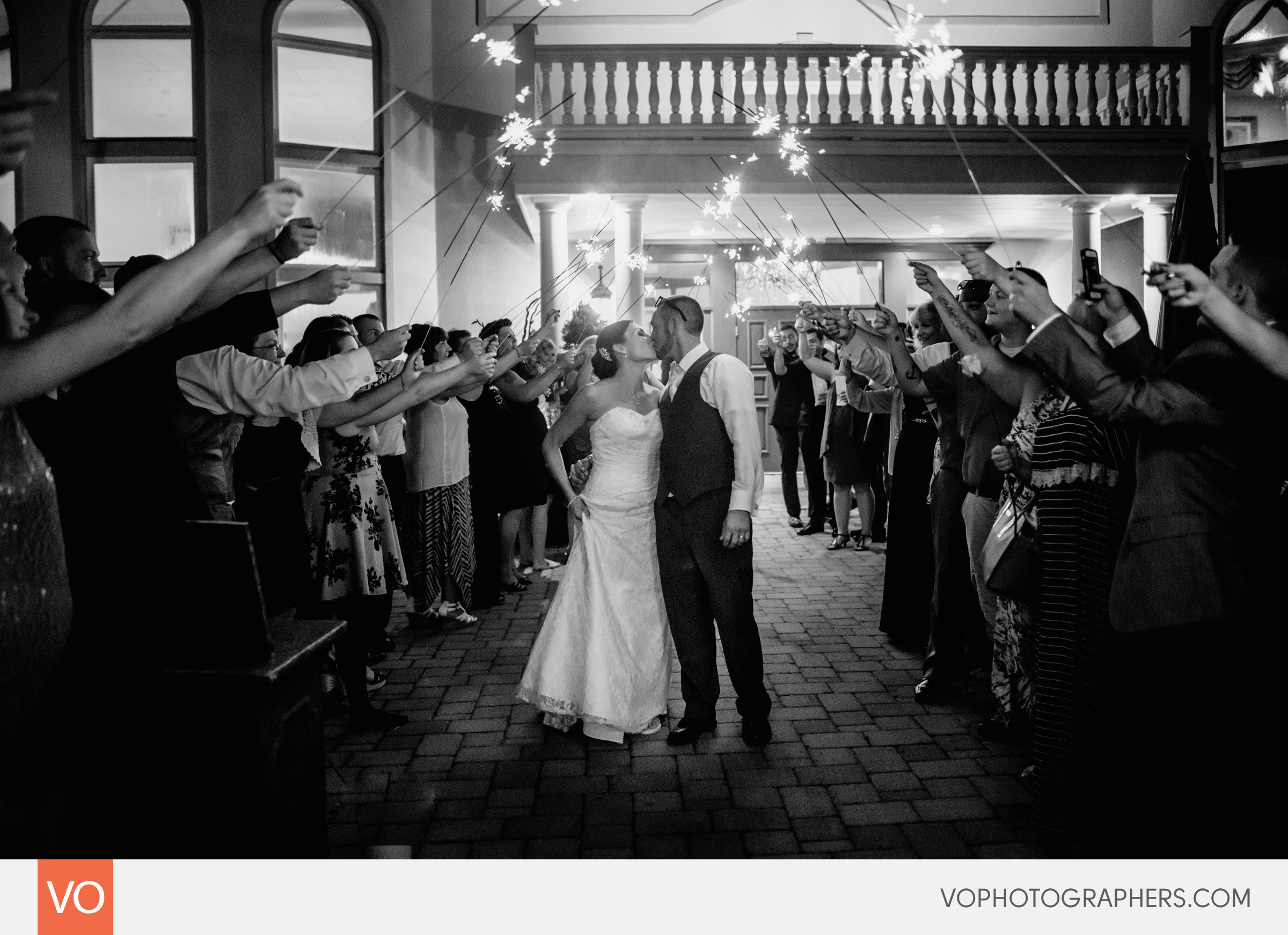 Cascade Wedding Hamden Sparkler Sendoff