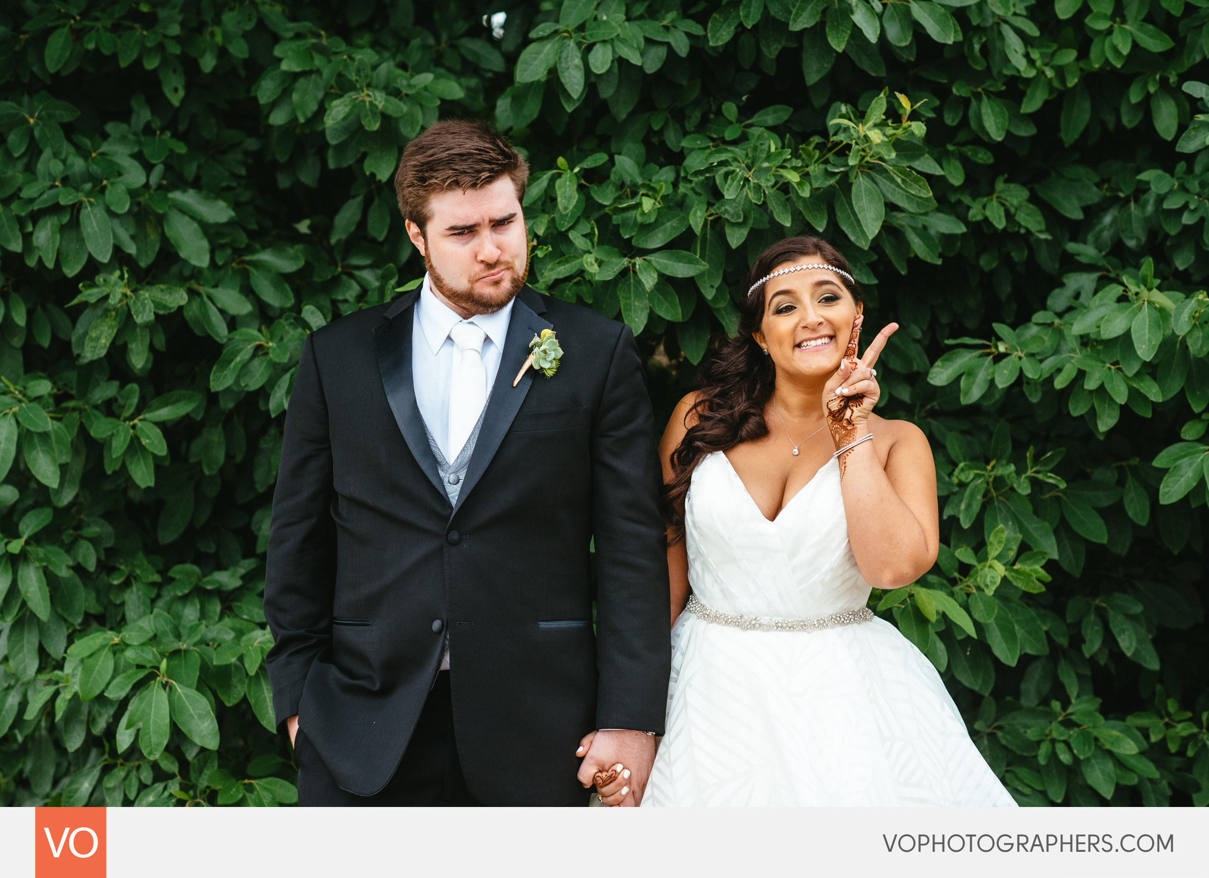Bride and Groom Funny Face